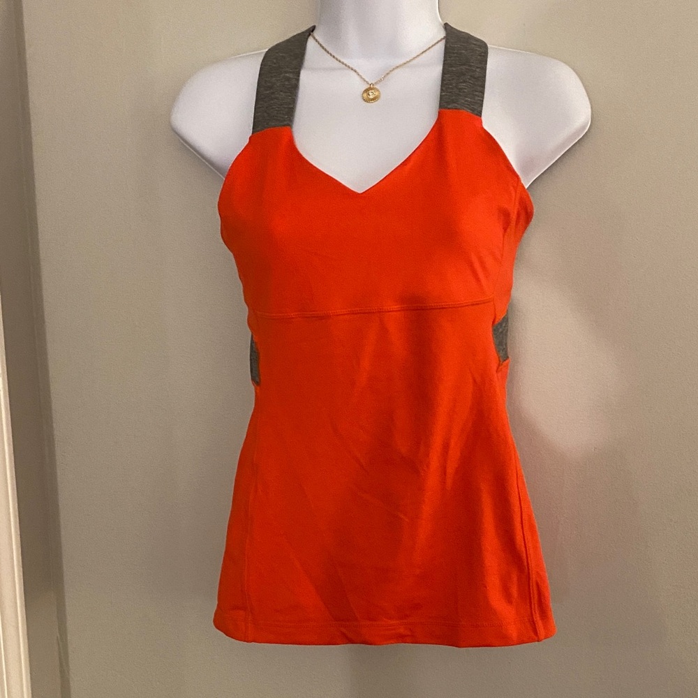 Lululemon Athletica Red  and Gray Tank Top